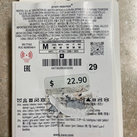 Zara two-tone resin drop earrings tear drop magneta and orange dangle new - Picture 2 of 2